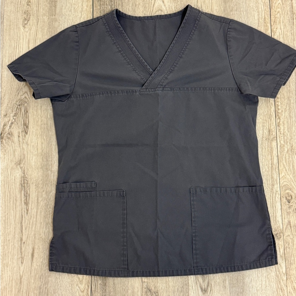 Gray small women’s scrub top